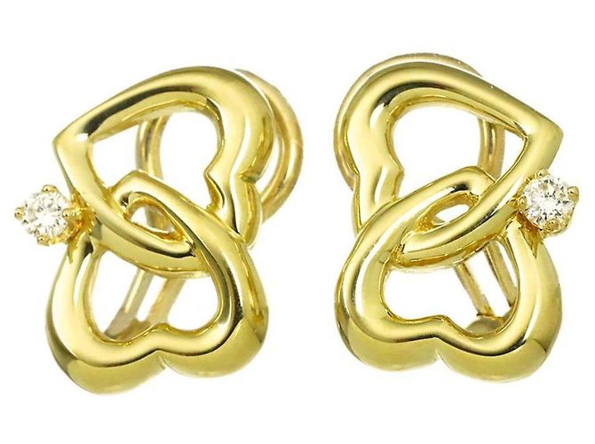 Autre Marque Orecchini a clip cuore con diamante Tiffany & Co. - vista 2