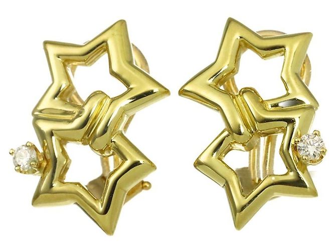 Autre Marque Orecchini a clip Double Star con diamanti Tiffany & Co. - vista 2