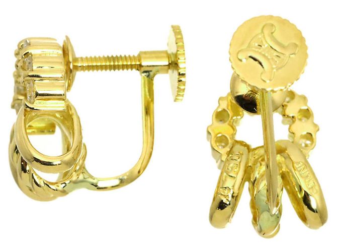 Céline Orecchini Celine 0.14ct Diamanti in Oro Giallo 18K - vista 3