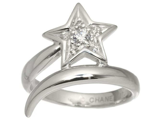 Anello Chanel Comet #50 in Oro Bianco 18K e Diamanti - vista 2