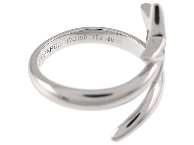 Anello Chanel Comet #50 in Oro Bianco 18K e Diamanti - vista 3