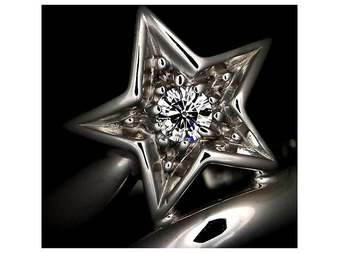Anello Chanel Comet #50 in Oro Bianco 18K e Diamanti - vista 6