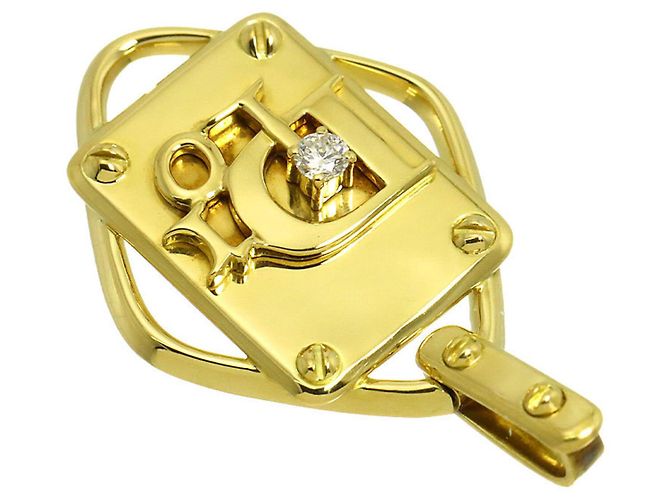 Pendente Christian Dior in Oro Giallo 18K con Diamante 0.07ct - vista 3