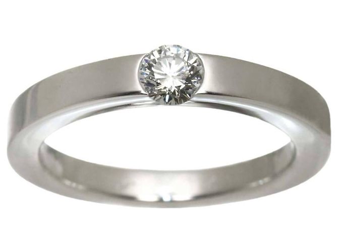 Cartier Ehering aus 18K Weißgold mit Diamanten - Ansicht 2