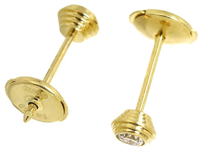 Orecchini Cartier Damour in diamanti e oro giallo 18K - vista 3