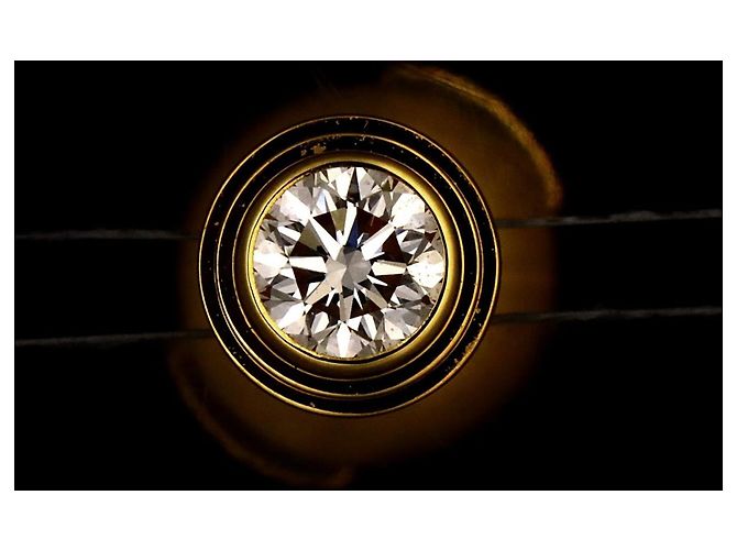 Orecchini Cartier Damour in diamanti e oro giallo 18K - vista 7