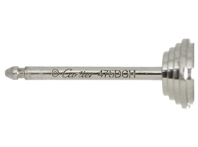 Orecchini Cartier Damour Small in diamanti e oro bianco 18K - vista 4