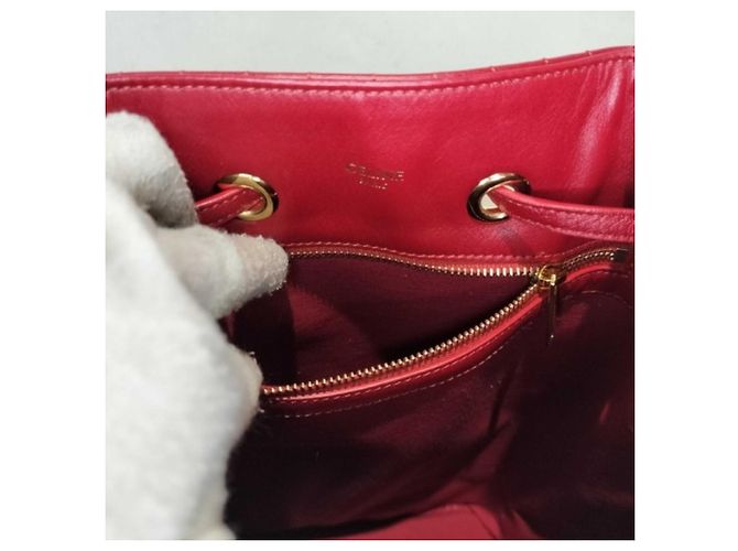 Céline Celine Small Red Leather Backpack - view 10