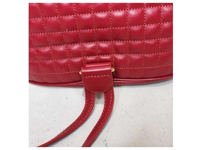 Céline Celine Small Red Leather Backpack - view 4
