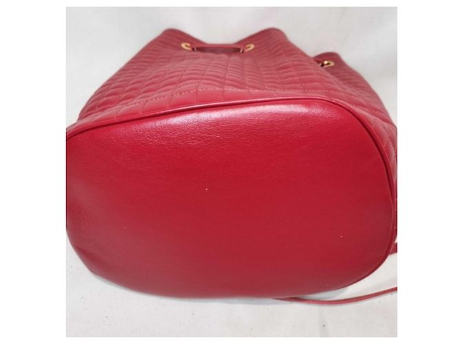 Céline Celine Small Red Leather Backpack - view 7