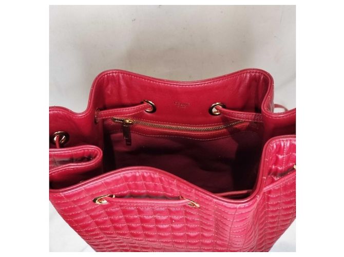 Céline Celine Small Red Leather Backpack - view 8