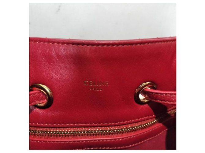 Céline Celine Small Red Leather Backpack - view 9