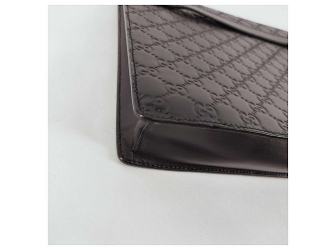 Borsa a pochette Gucci Guccissima in pelle nera - vista 3