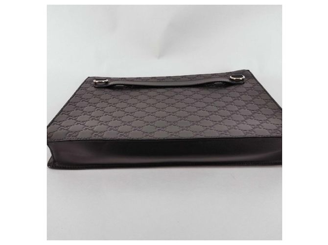 Borsa a pochette Gucci Guccissima in pelle nera - vista 4