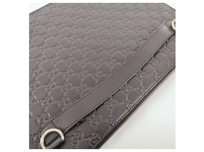 Borsa a pochette Gucci Guccissima in pelle nera - vista 9