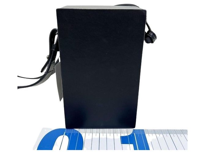 Borsa a tracolla Box Fendi in pelle nera - vista 2