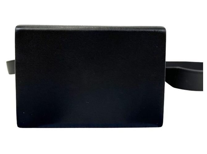Borsa a tracolla Box Fendi in pelle nera - vista 3