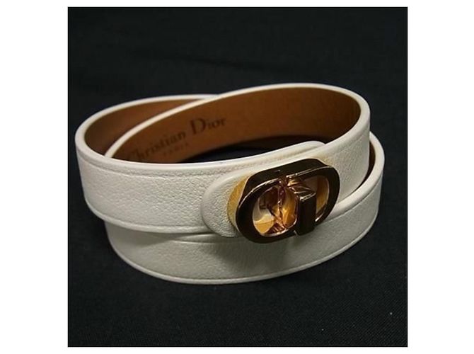 Bracciale in pelle Christian Dior 30 Montaigne Double Ivory - vista 5