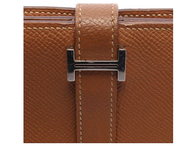 Béarn Hermès Cartera larga bi-fold Hermes Bearn Soufflé Gold - vista 10
