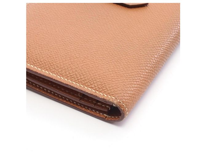 Béarn Hermès Cartera larga bi-fold Hermes Bearn Soufflé Gold - vista 12