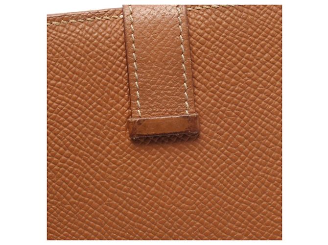 Béarn Hermès Cartera larga bi-fold Hermes Bearn Soufflé Gold - vista 13