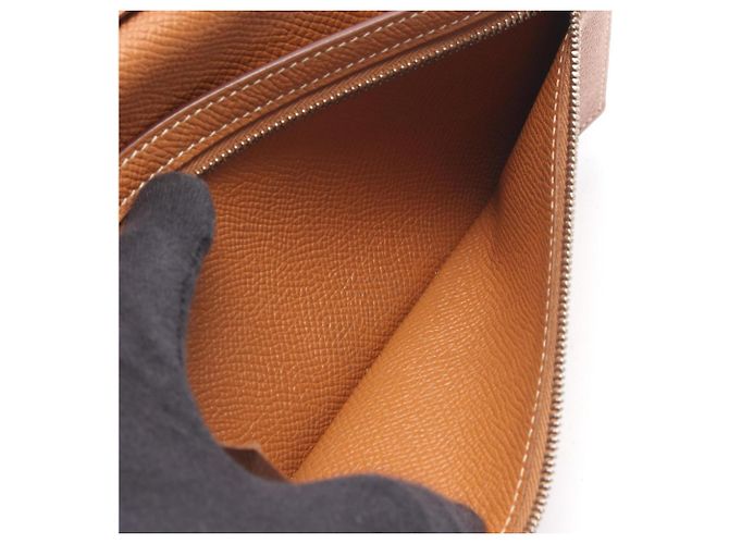 Béarn Hermès Cartera larga bi-fold Hermes Bearn Soufflé Gold - vista 4