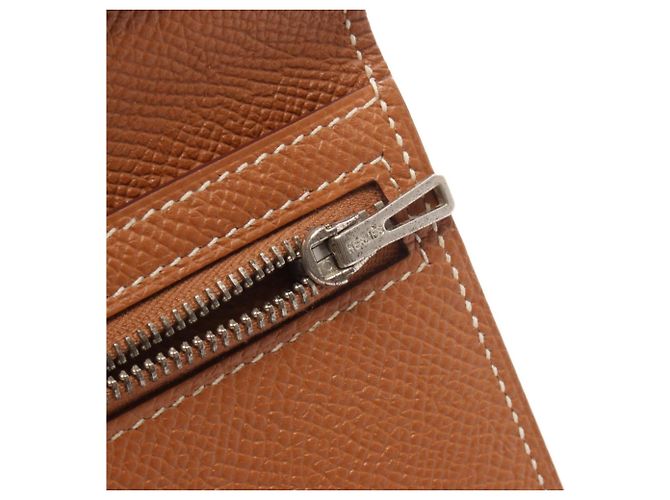 Béarn Hermès Cartera larga bi-fold Hermes Bearn Soufflé Gold - vista 8