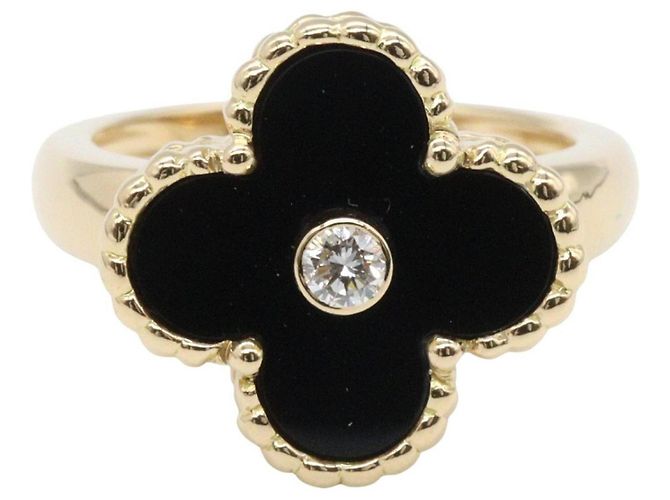 Van Cleef & Arpels Vintage Alhambra Onyx Ring - Ansicht 2