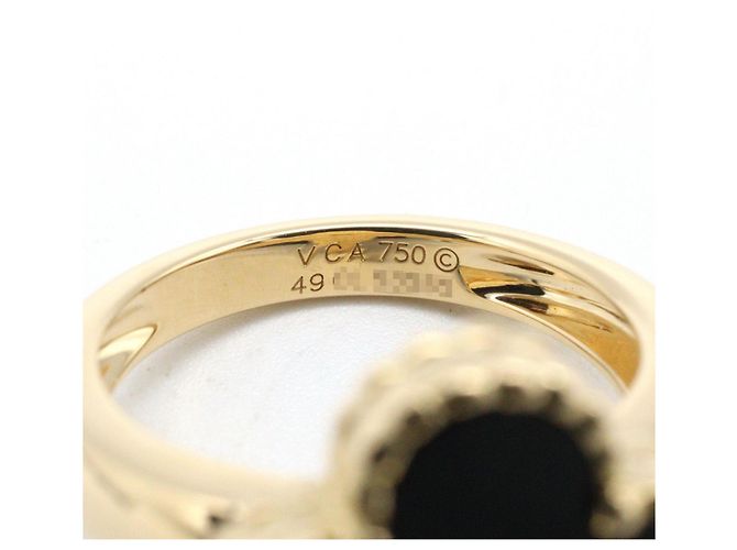 Van Cleef & Arpels Vintage Alhambra Onyx Ring - Ansicht 4