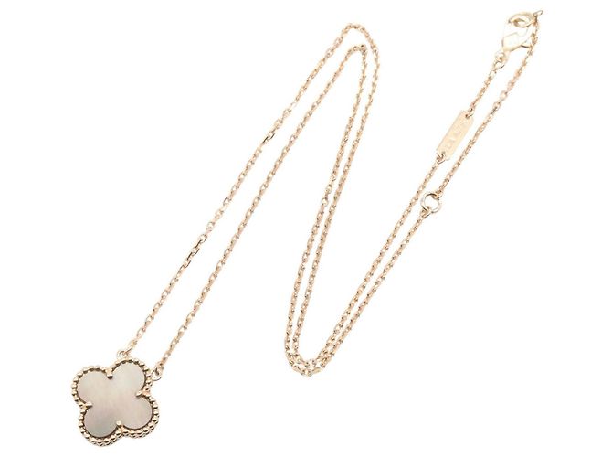 Van Cleef & Arpels Vintage Alhambra Halskette Graue Perlmutt - Ansicht 2