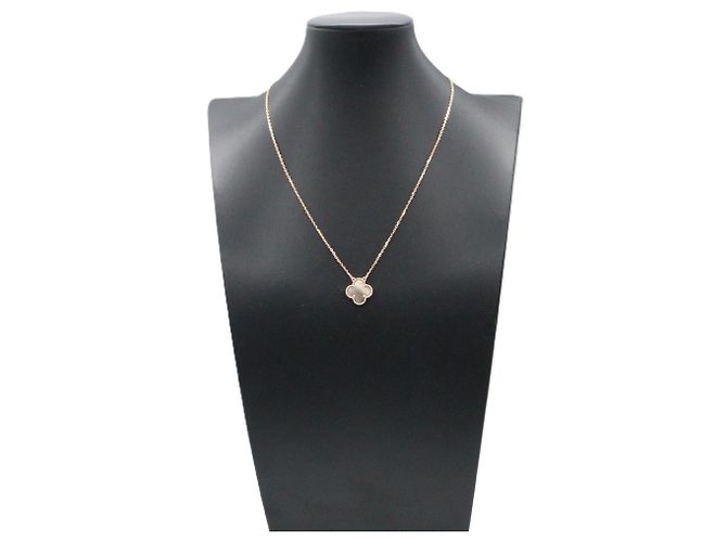 Van Cleef & Arpels Vintage Alhambra Halskette Graue Perlmutt - Ansicht 6