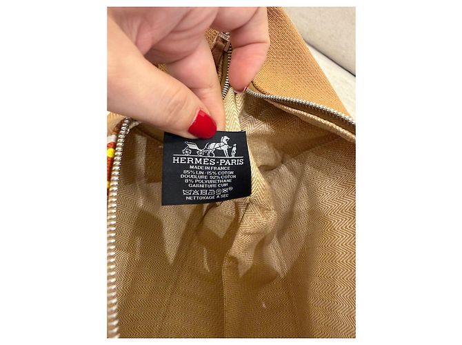 Hermès Bride-à-Brac Pochette in Tela Seigle - vista 8