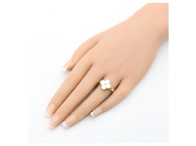 Van Cleef & Arpels Vintage Alhambra Ring Mutterperle 1PD - Ansicht 10
