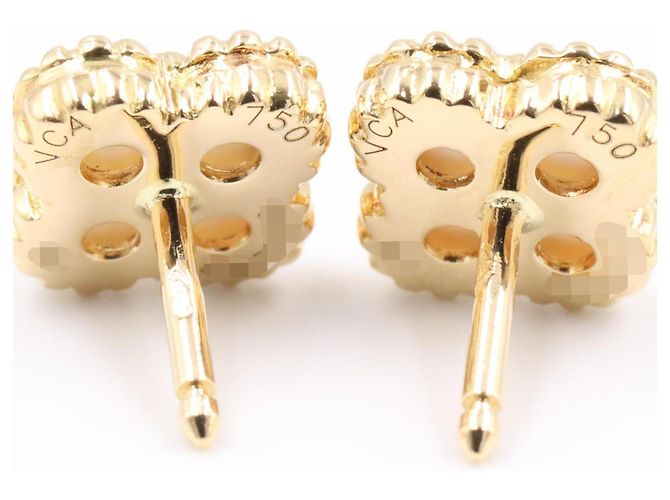 Orecchini a lobo Van Cleef & Arpels in oro giallo 18K e madreperla - vista 5