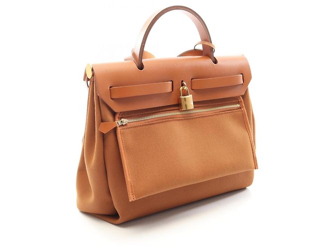 Hermès Hermes Herbag Zip PM Fauve Borsa 2-Way - vista 2