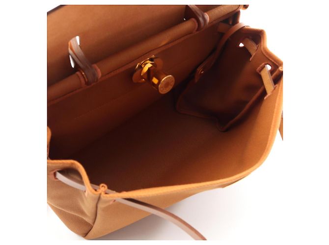 Hermès Hermes Herbag Zip PM Fauve Borsa 2-Way - vista 3
