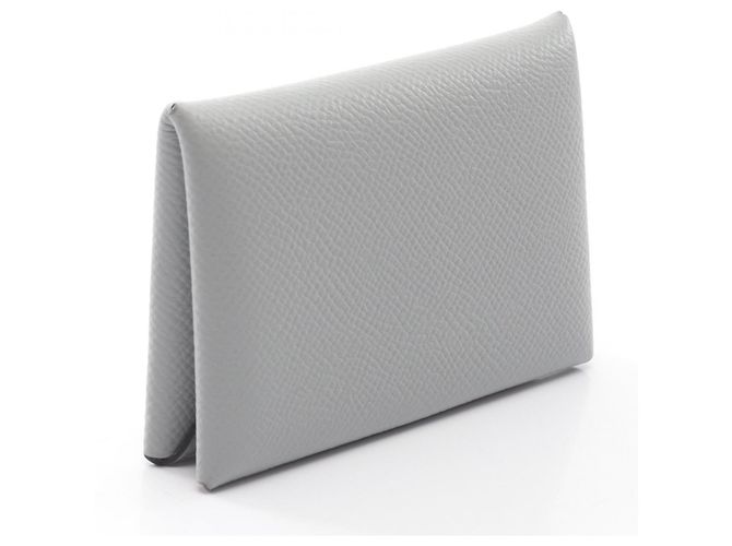 Hermès Monedero Hermes de piel Epsom Gray - vista 2