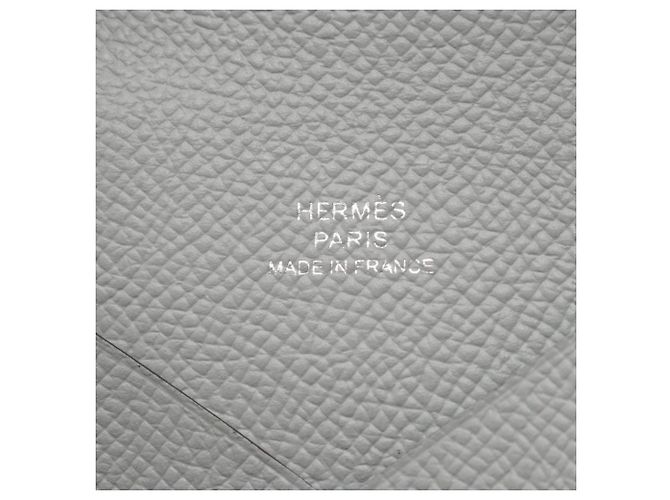 Hermès Monedero Hermes de piel Epsom Gray - vista 4