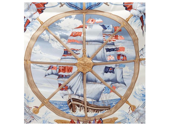 Hermès Foulard Hermes Carre 90 VIVE LE VENT - vista 4