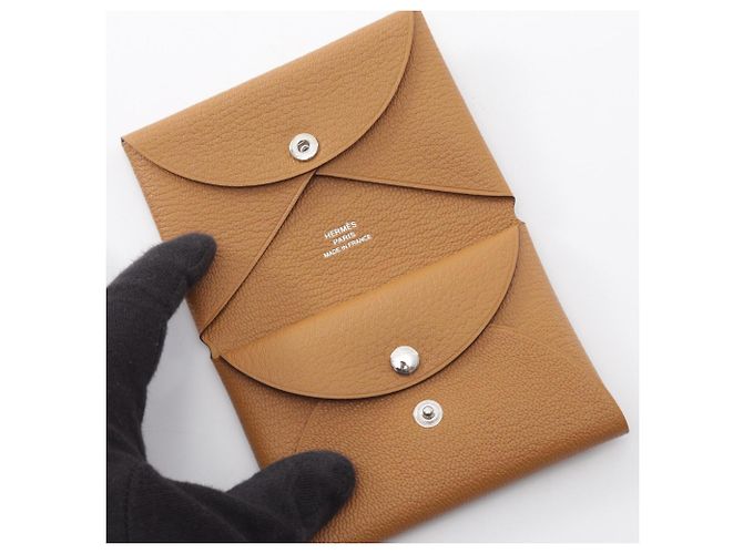 Hermès Cartera Hermes Calvi Duo Sesame - vista 3