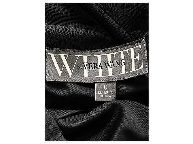 Vera Wang Schwarzes Pailletten-Abendkleid - Ansicht 5