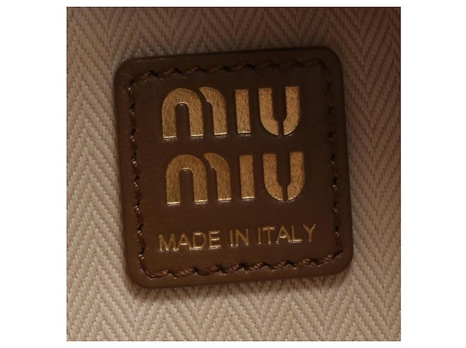 Borsa a mano/Borsa a tracolla Miu Miu in camoscio marrone - vista 4
