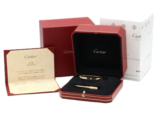 Bracciale con ciondoli Cartier in oro giallo 18K e diamanti - vista 5