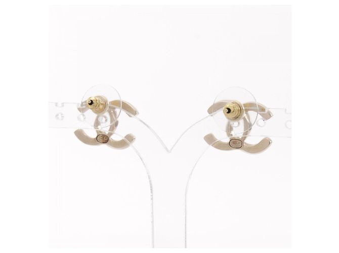 Orecchini Chanel placcati oro con strass Coco Mark - vista 2