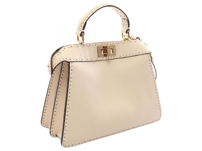 Borsa Fendi Peekaboo I.U Small Selleria - vista 2
