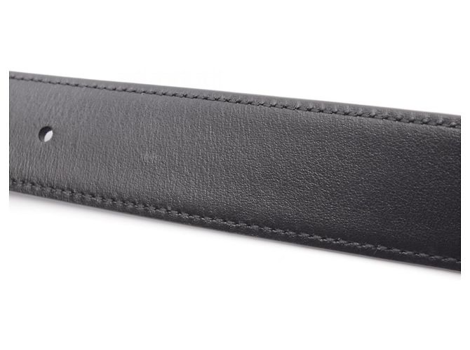 Cintura in pelle nera Prada da uomo - vista 7