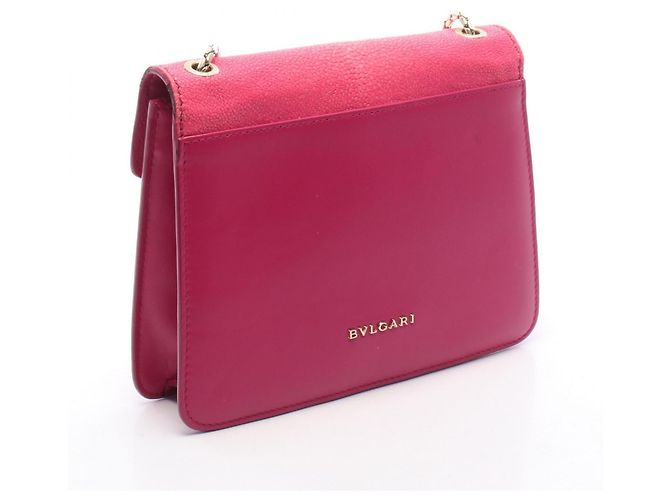 Bulgari Borsa a tracolla Bvlgari Serpenti Forever in pelle rosa - vista 2