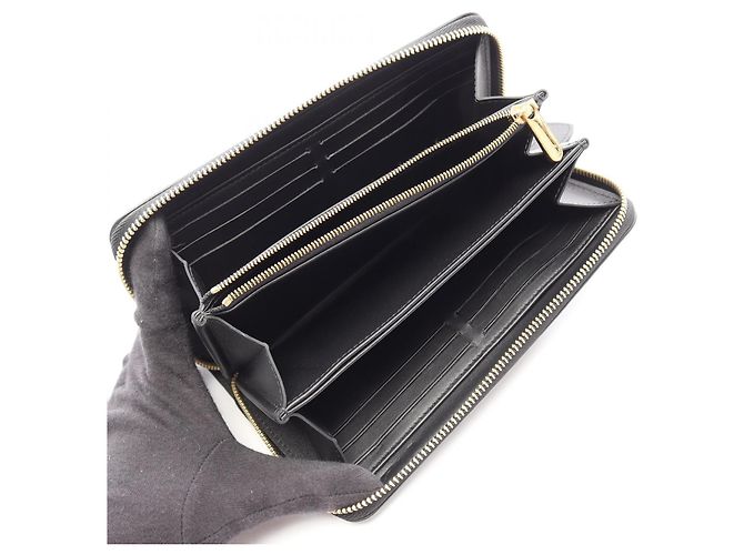 Louis Vuitton Zippy Wallet aus schwarzem Monogram-Leder - Ansicht 3