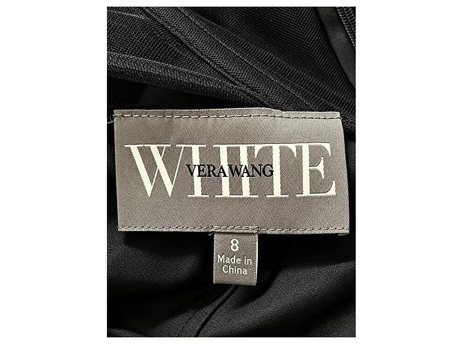 Vera Wang Schwarzes Pailletten-Abendkleid - Ansicht 5