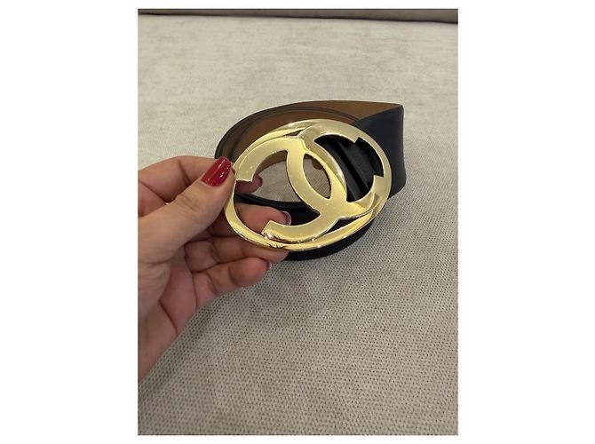 Chanel CC Ledergürtel Schwarz Gold - Ansicht 5